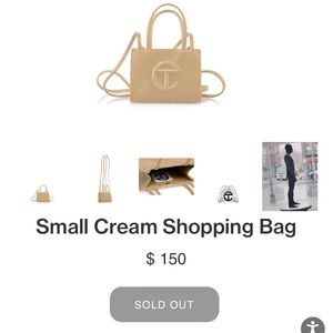 Brand new  never used cream colored small telfar purse